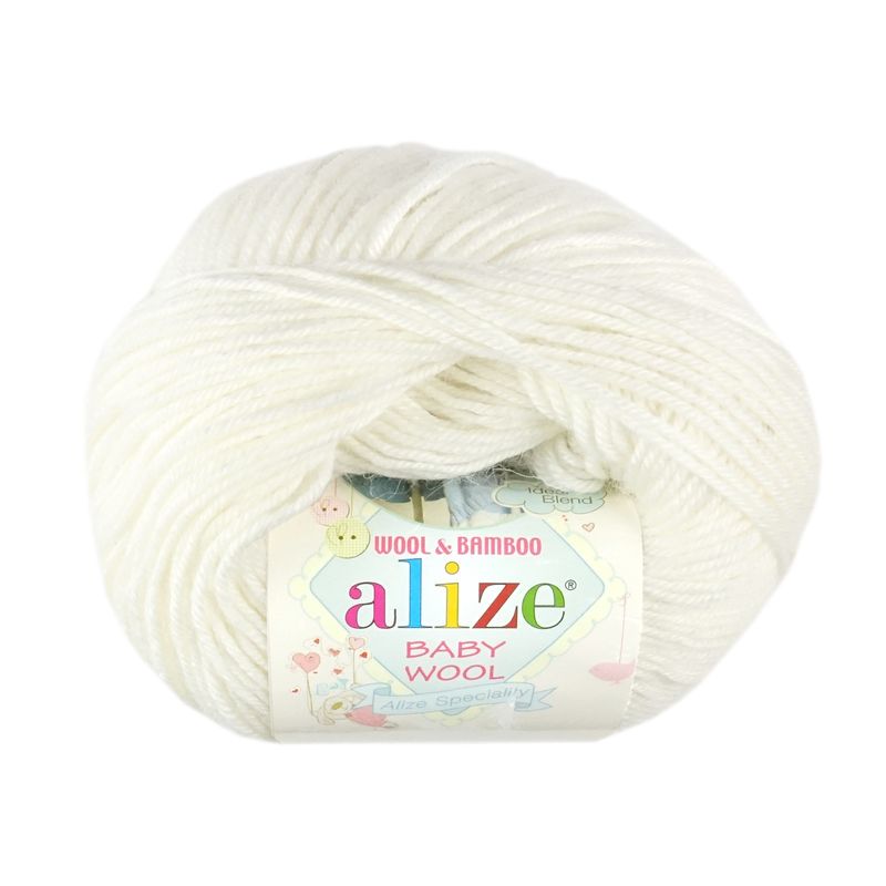 Příze Alize Baby wool bílá
