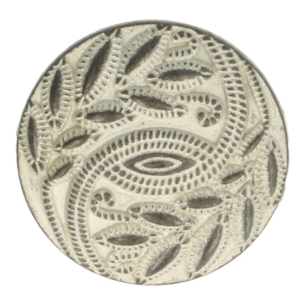 Knoflíky kovové starostříbrné s patinou 15 mm