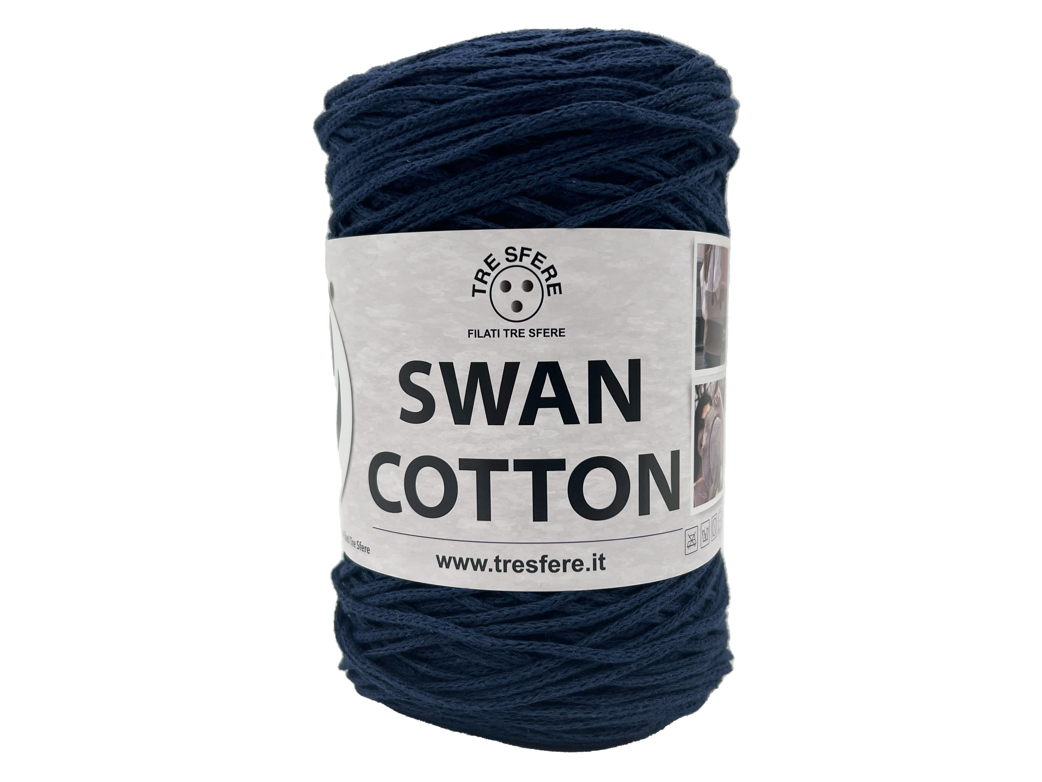 Příze šňůrková Swan Cotton tmavá modrá