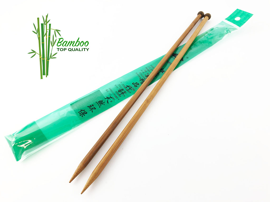 Pletací  jehlice bambusové rovné č. 5,5 mm