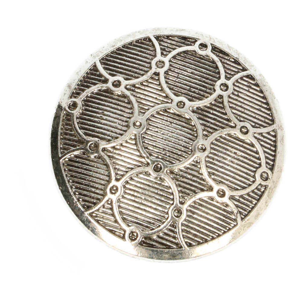 Knoflíky kovové stříbrné ornament 21 mm