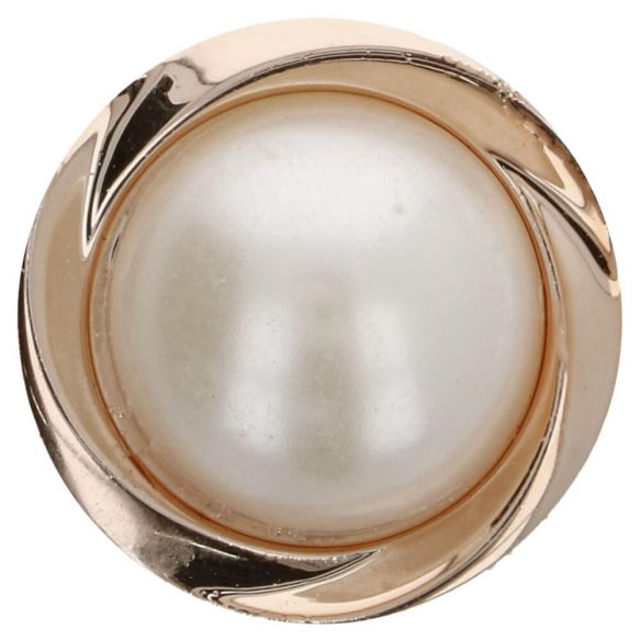 Knoflíky s perličkou zlaté 10 mm