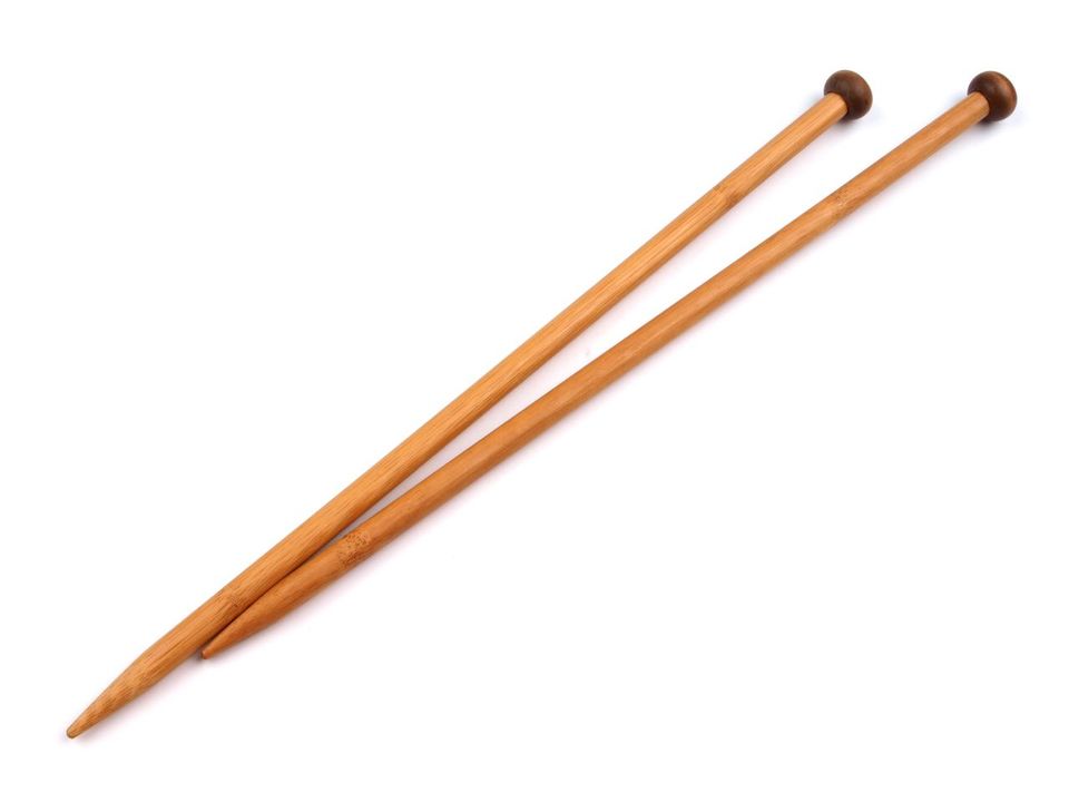 Pletací  jehlice bambusové rovné č. 10 mm