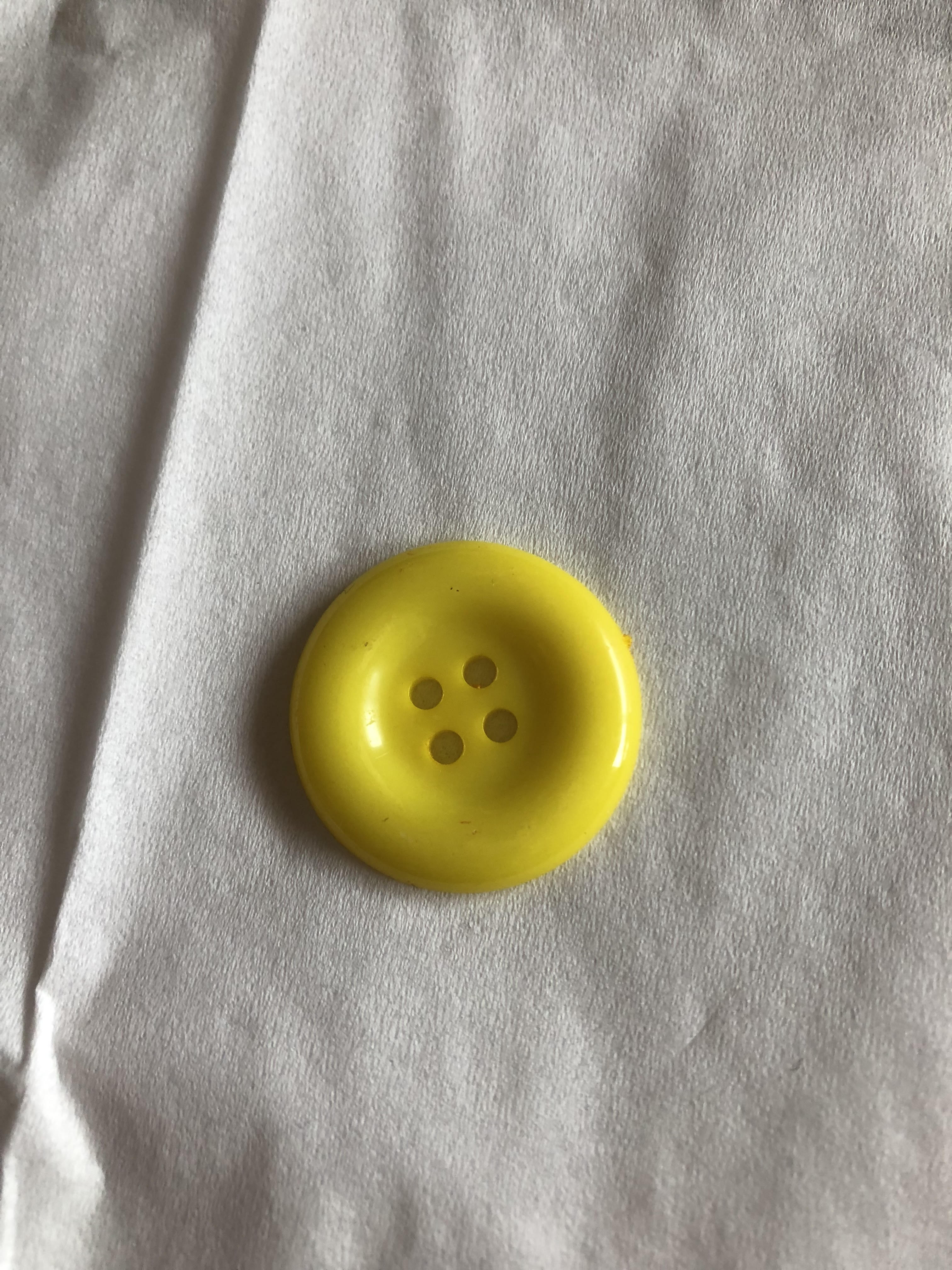Knoflíky plastové lesklé reflexní žlutá 25 mm