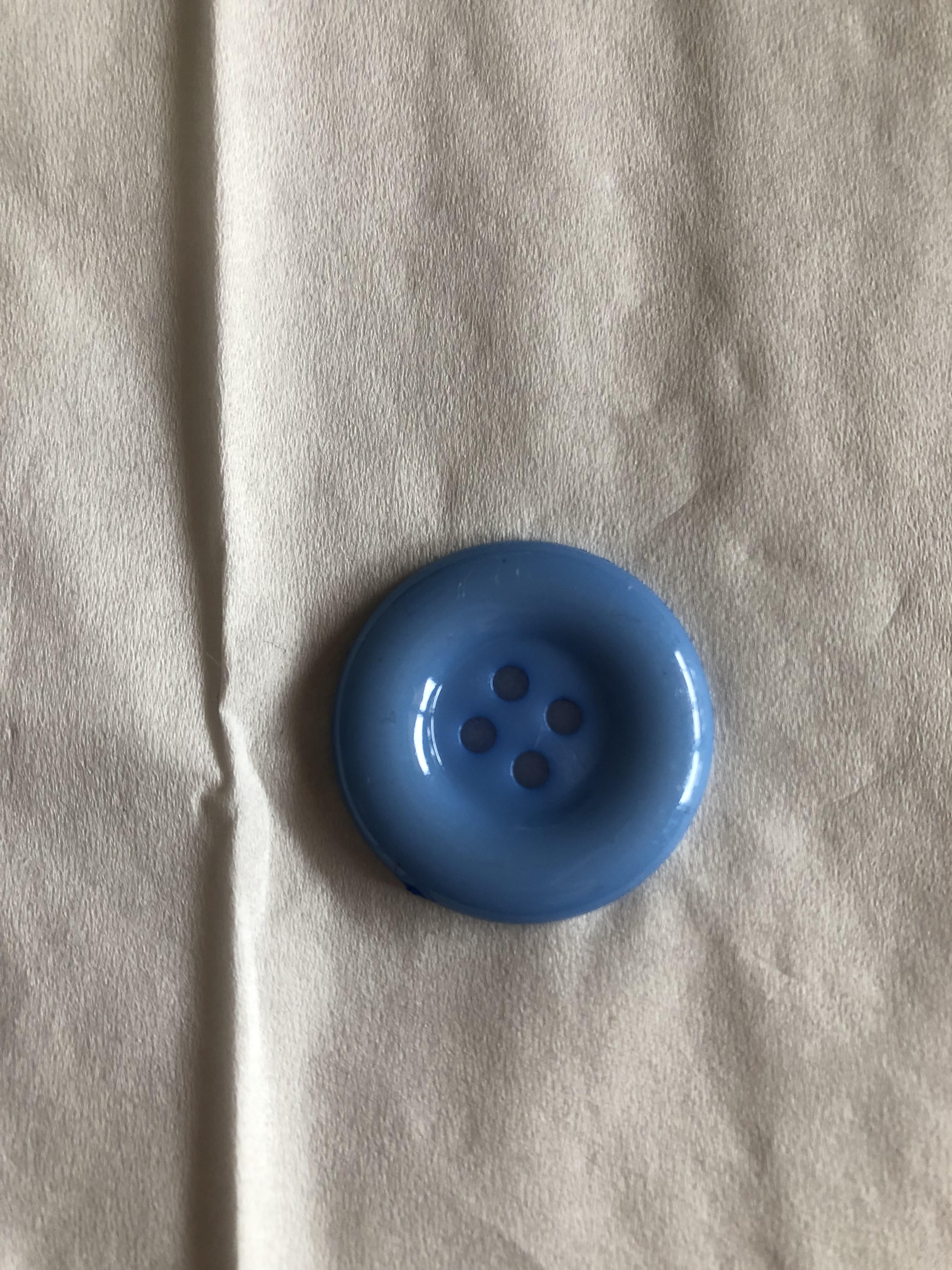 Knoflíky plastové lesklé modré