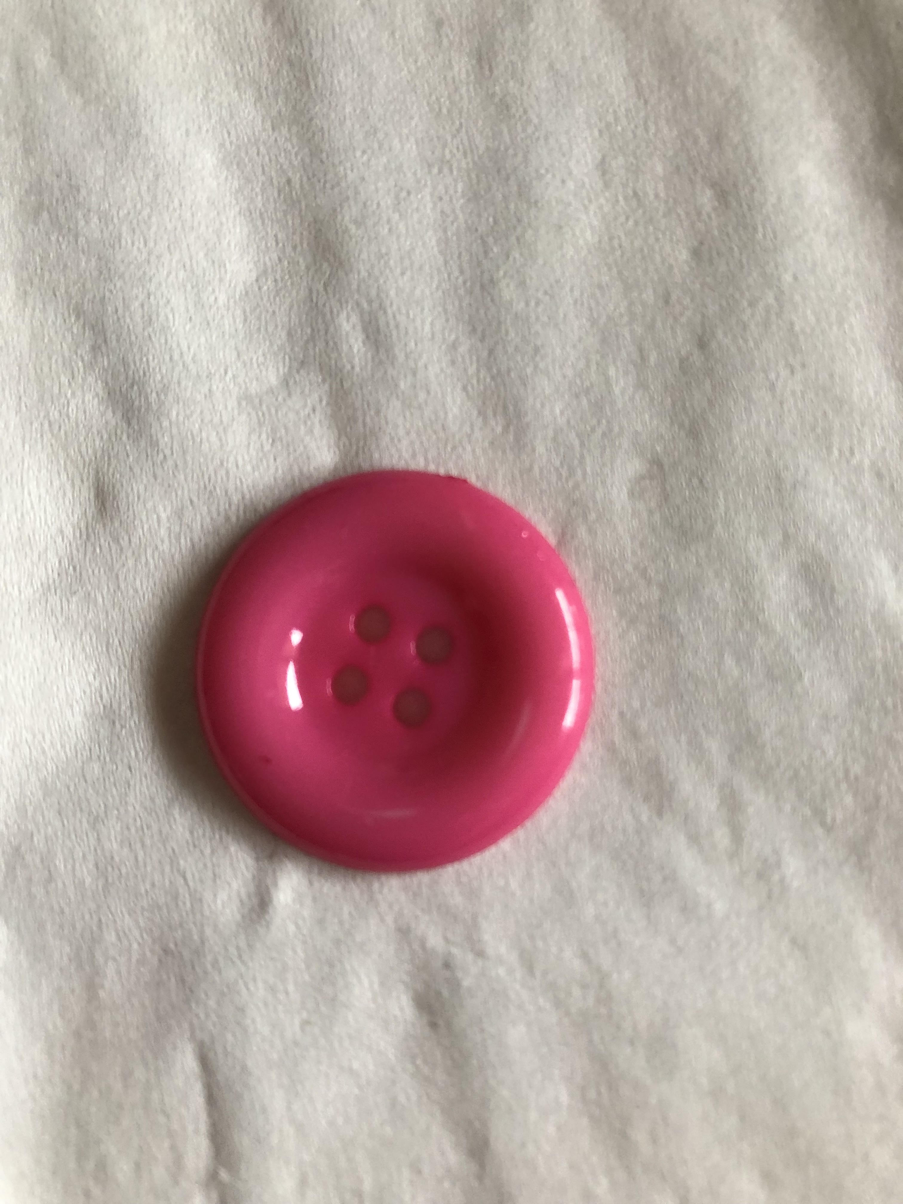 Knoflíky plastové lesklé pink 25 mm
