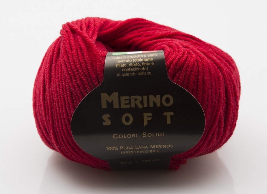 Příze Merino Soft tmavá červená