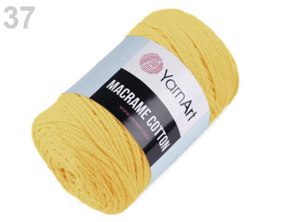 Příze Macrame Cotton světlá žlutá
