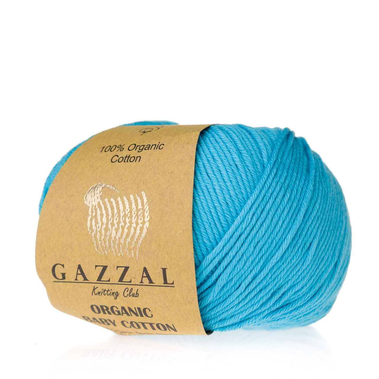 Příze Gazzal Organic baby cotton azurově modrá