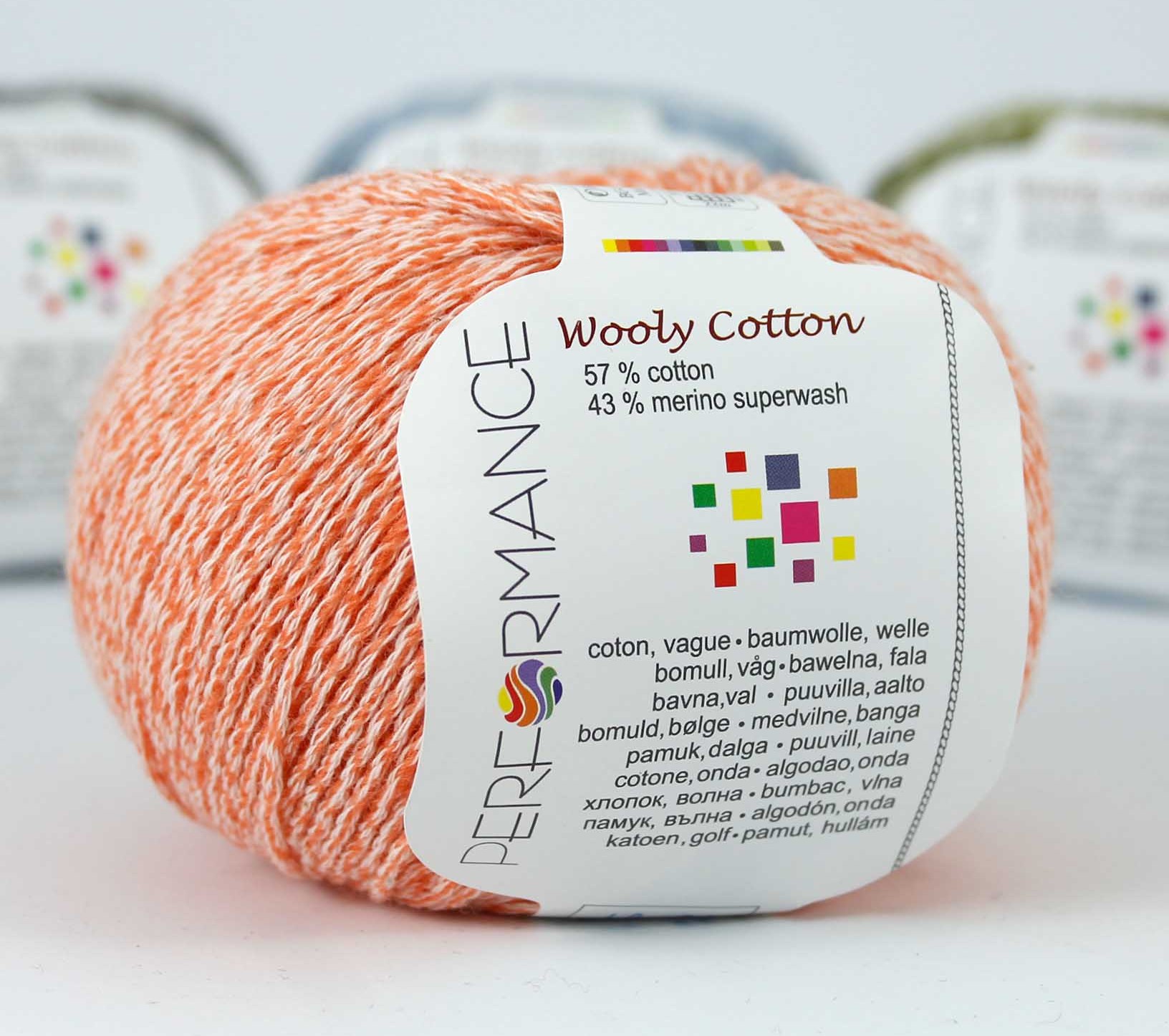 Příze Performance Wooly Cotton oranžová