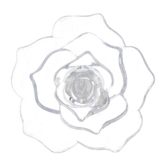 Knoflíky plastové průsvitná růže 22 mm