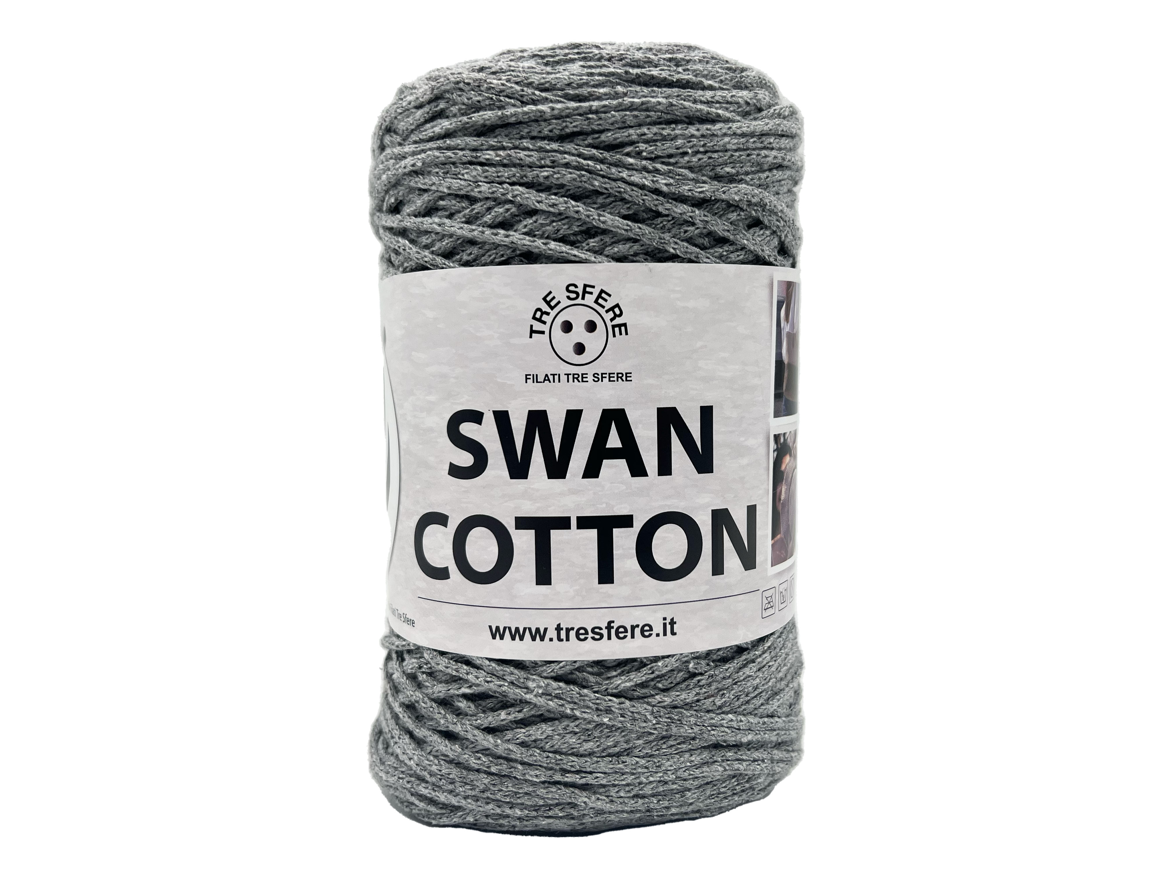 Příze šňůrková Swan Cotton šedá