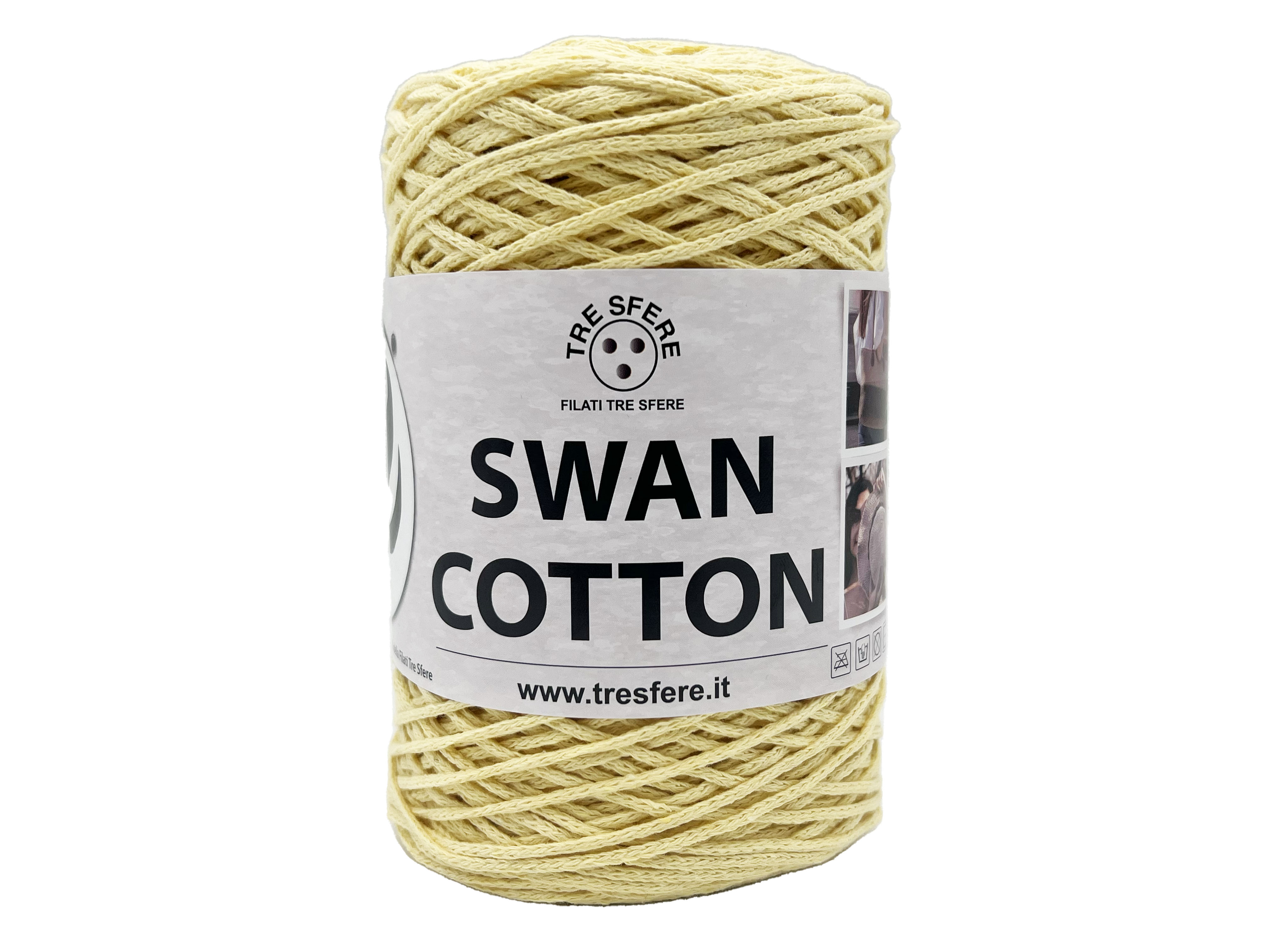 Příze šňůrková Swan Cotton světlá žlutá