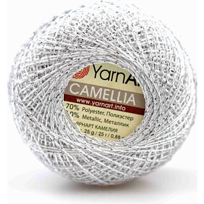 Příze YarnArt Camellia stříbrná