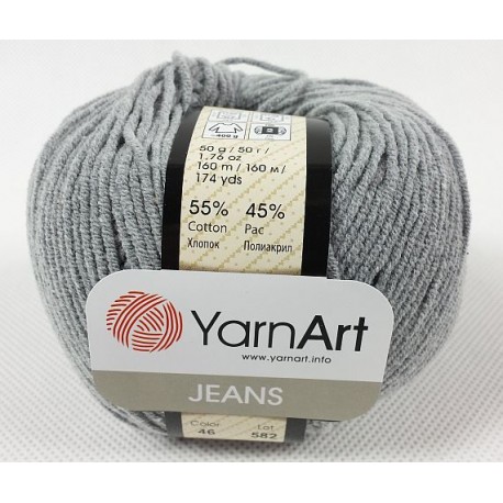 Příze Yarn Art Jeans středně šedá