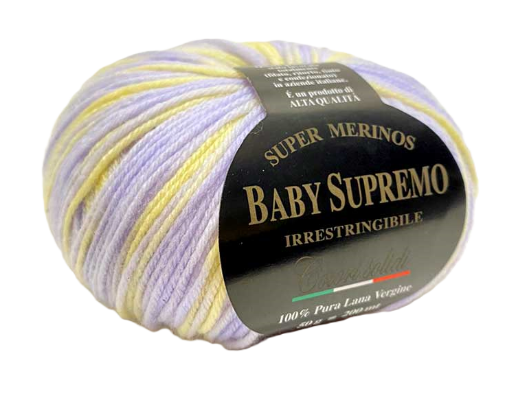 Merino vlna Rial Filati Baby Supremo fantasy levandulovo vanilková