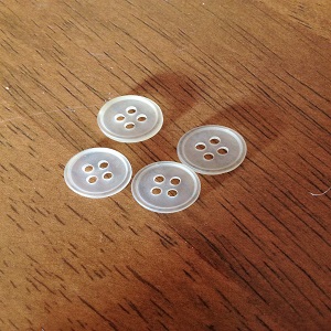 Knoflíky plastové mléčné 11 mm