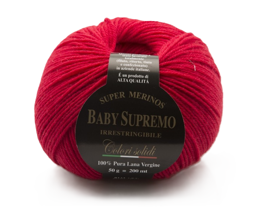 Merino vlna Rial Filati Baby Supremo červená