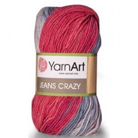 Příze Yarn Art Jeans crazy červenomodrá