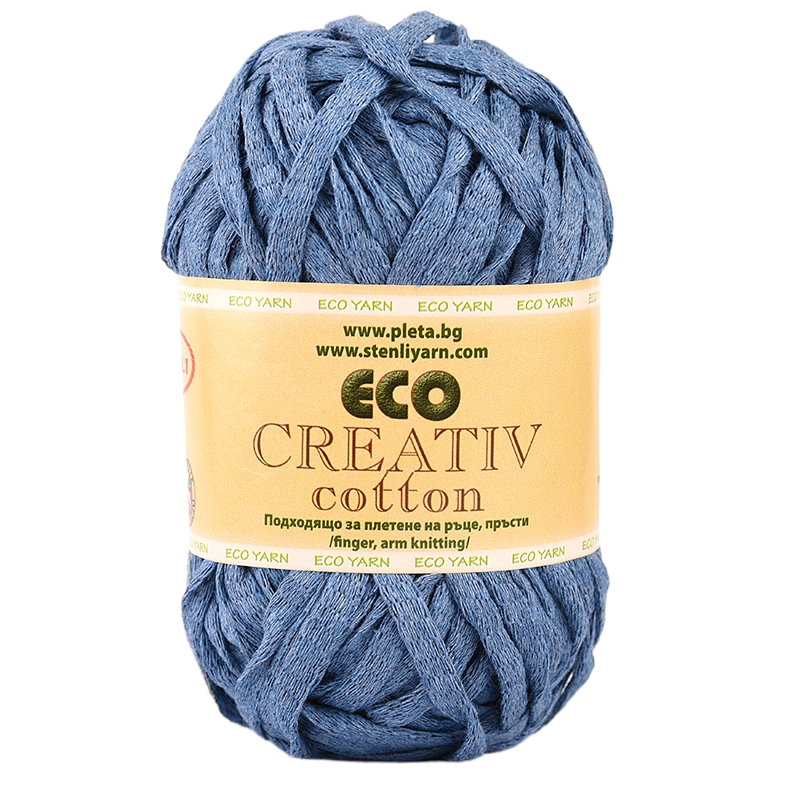Příze Stenli Eco Creativ Cotton džínově modrá