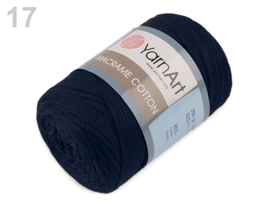 Příze Yarn Art Macrame Cotton tmavá modrá