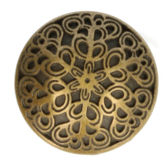 Knoflíky kovové měděné ornament 25 mm