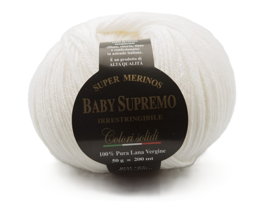 Merino vlna Rial Filati Baby Supremo bílá