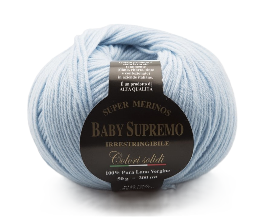 Merino vlna Rial Filati Baby Supremo azurově modrá