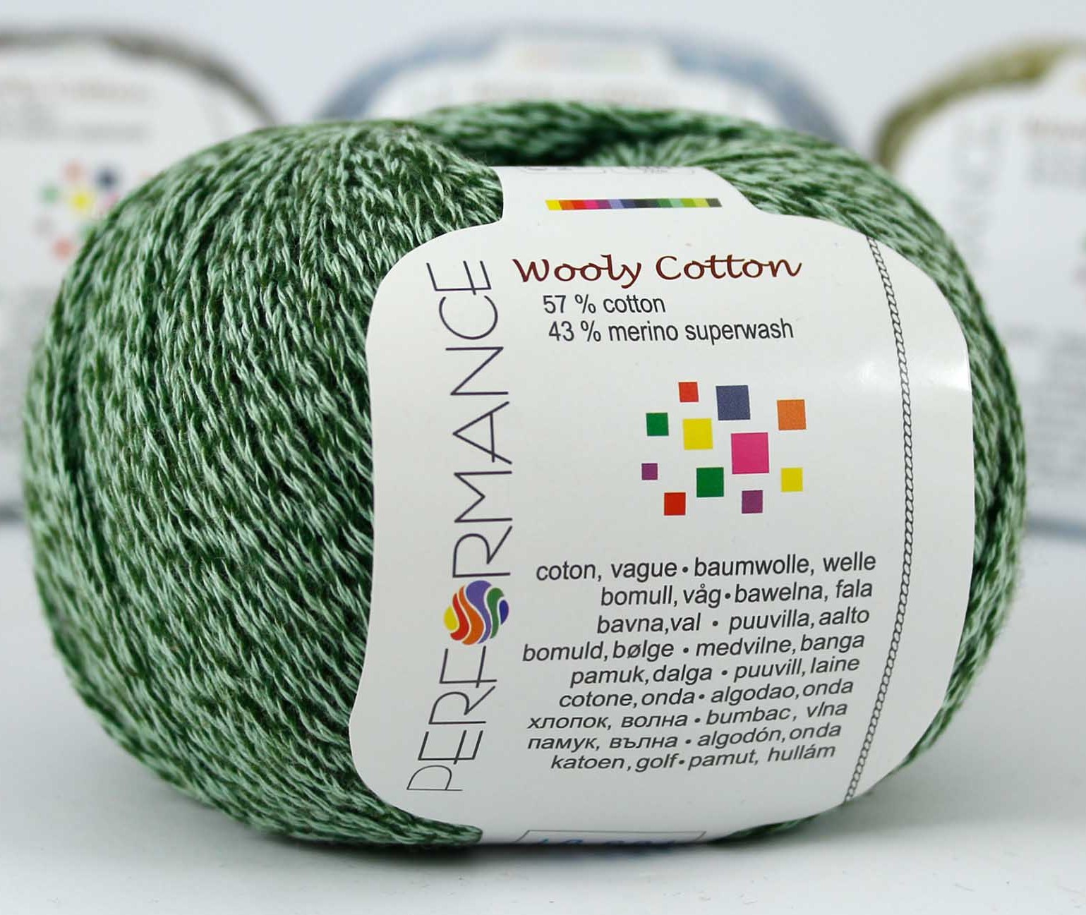 Příze Performance Wooly Cotton zelená