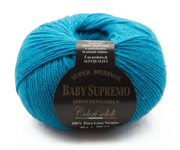 Merino vlna Rial Filati Baby Supremo tyrkys