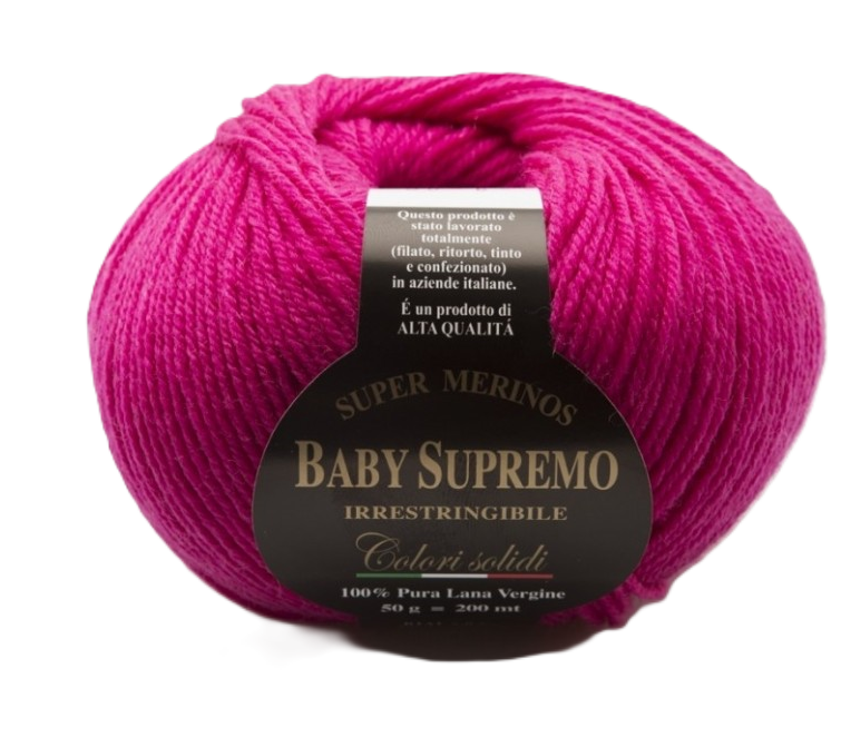 Merino vlna Rial Filati Baby Supremo cyklámen