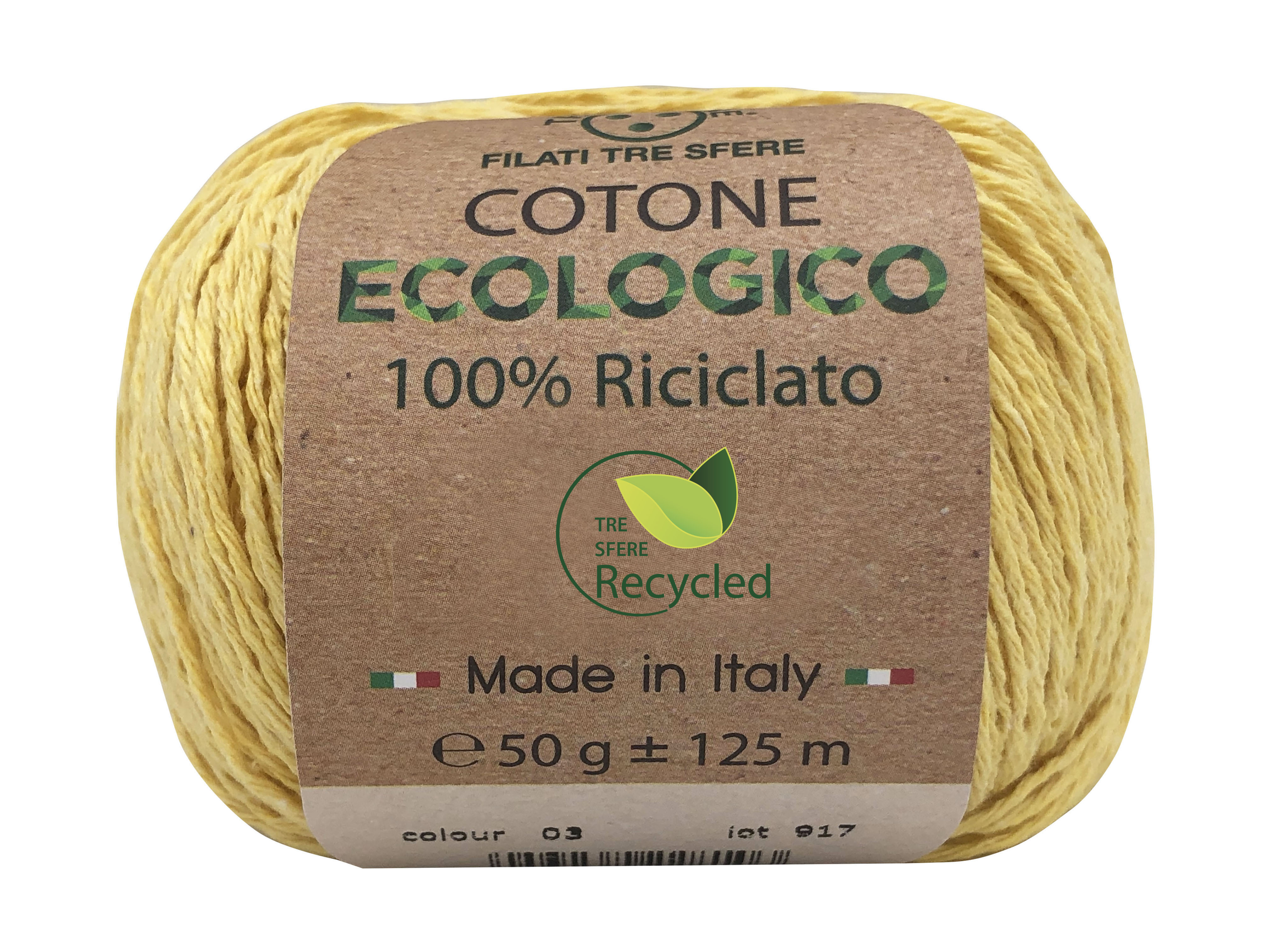 Příze Cotone ecologico žlutá