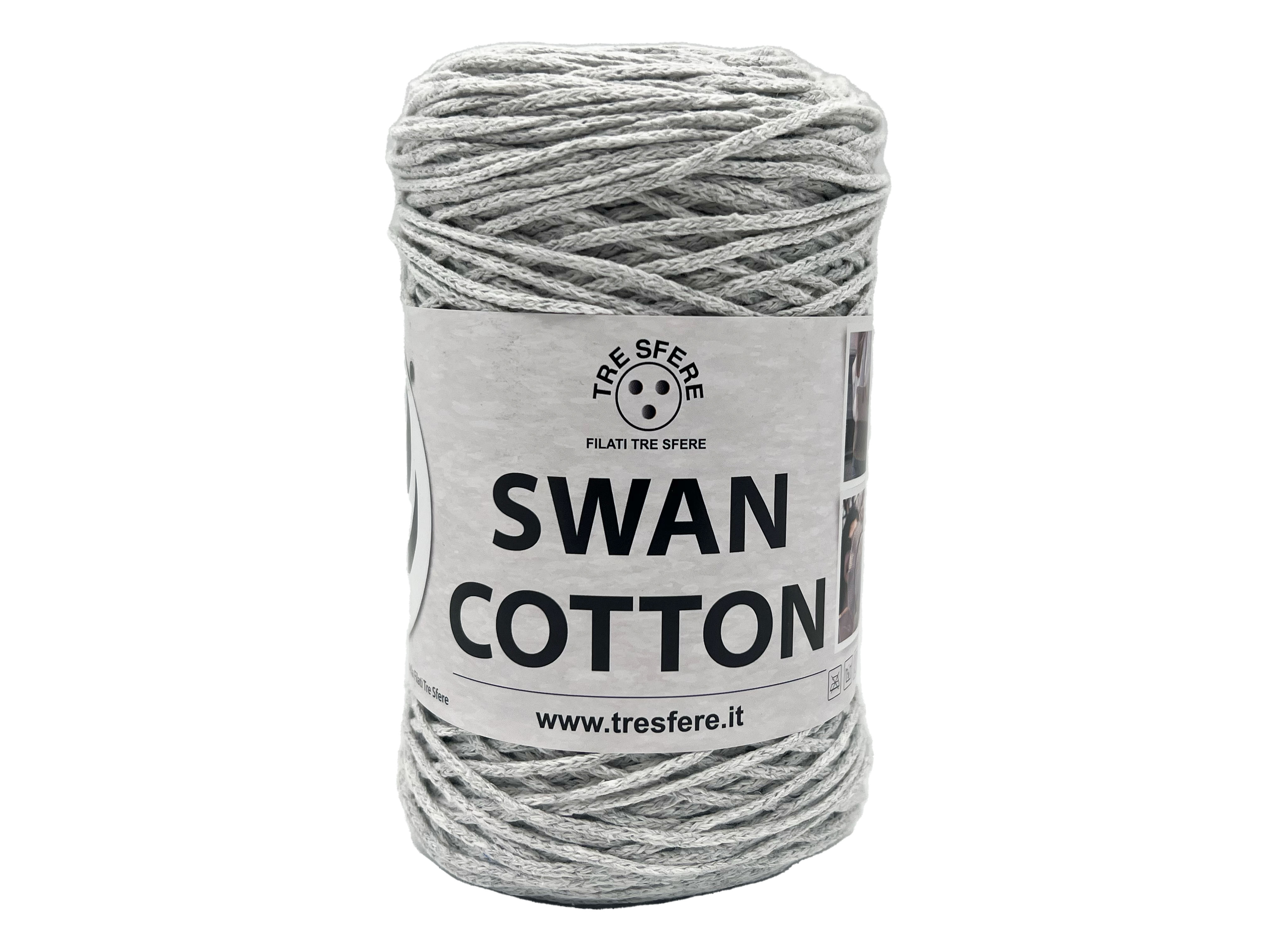 Příze šňůrková Swan Cotton světlá šedá