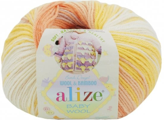 Příze Alize Baby wool žlutooranžová