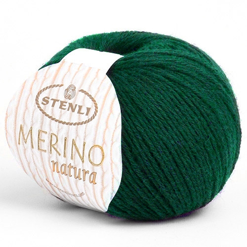 Příze Stenli Merino Natura smaragdově zelená