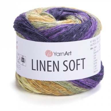 Příze Yarn Art Linen Soft žlutofialová