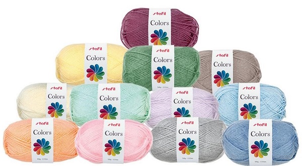 Příze Stafil Colors set pastel