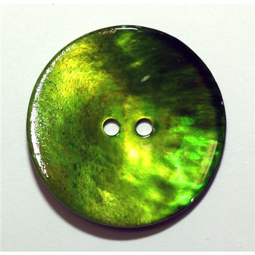 Knoflíky perleťové kulaté zelené 20 mm