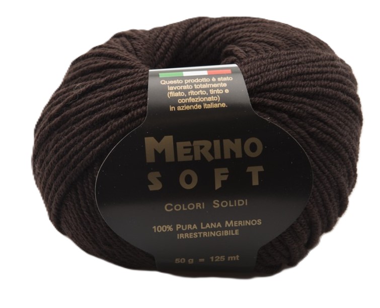 Příze Rial Filati Merino Soft tmavě hnědá