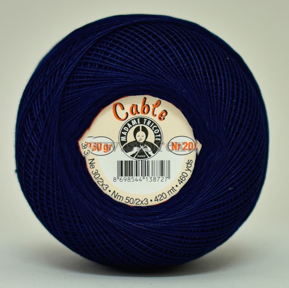 Háčkovací příze Cable černá