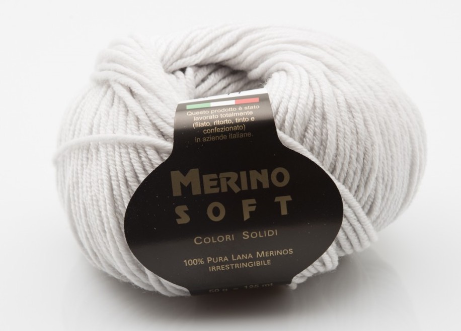 Příze Merino Soft světlá šedá