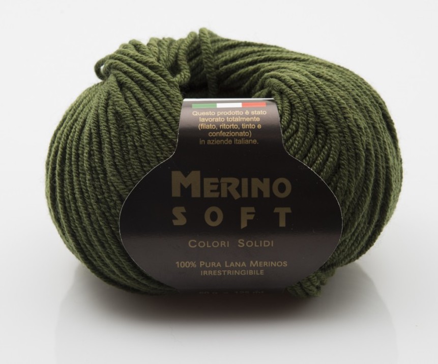 Příze Merino Soft tmavá olivová